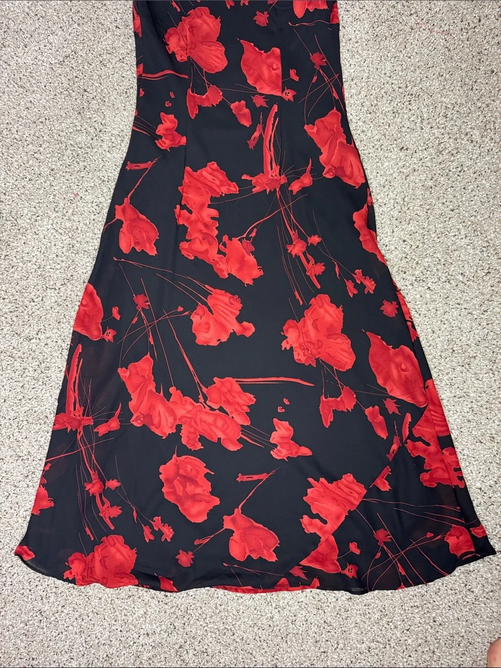 Red Floral Maxi Dress - Picture 8 of 10